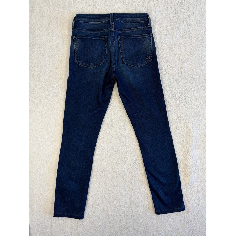 Fidelity Denim Sola Jeans Women 25 Blue Suede Excellent Mid Rise Ankle